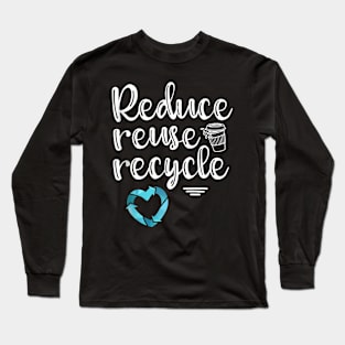 Plastic Recycling Heart Earth Day Long Sleeve T-Shirt